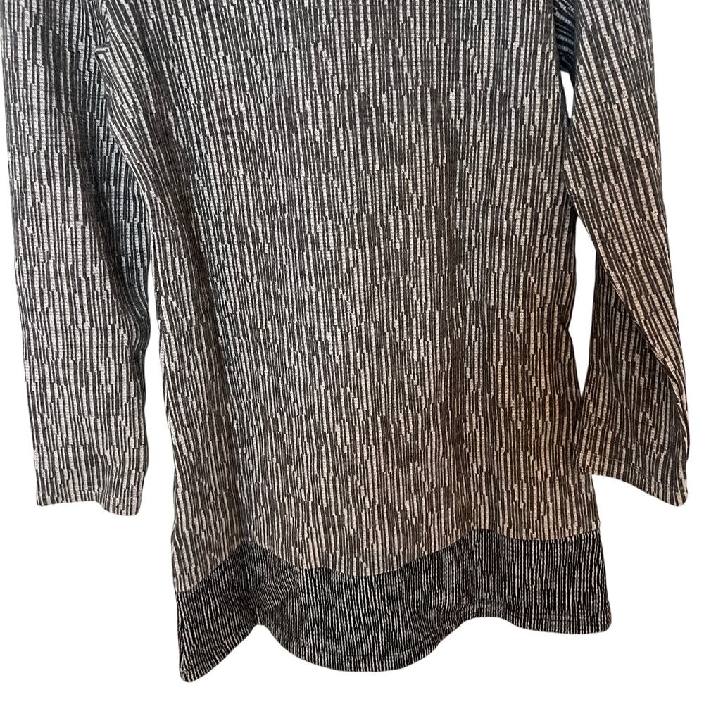 NEW Papillon Textured Liner Print Sweater Dress Grey Size Large - Picture 7 of 16